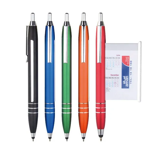 Metal Aluminium Promotional Stylus Touch Banner Flag Pen 