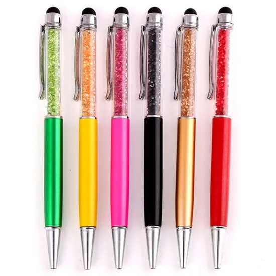 Promotional Gift Crystal Ballpoint Pen Fashion Creative Metal Stylus Touch Pen 