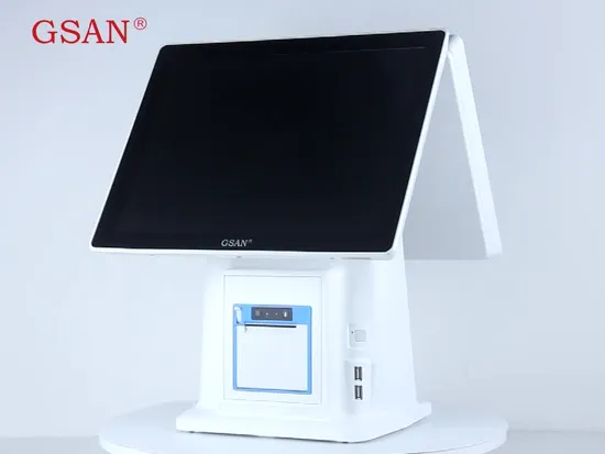 Gsan New 15 Inch Dual Screen with 58mm Printer Cash Register 
